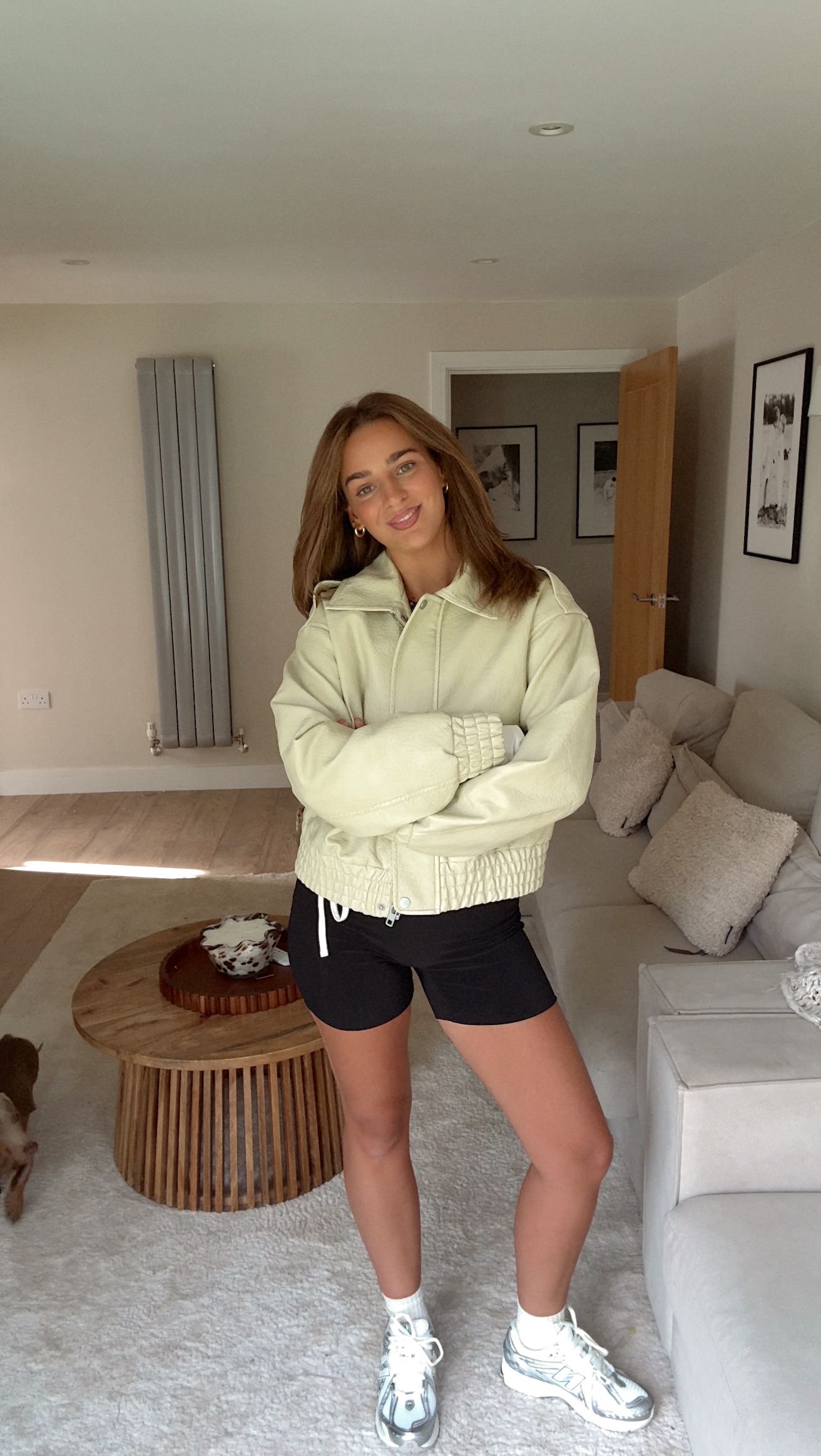 Instagram post by @livwooldridge_ for Schuh. Caption reads: just a standard outfit check as a mum 🤪💚 

Romes....