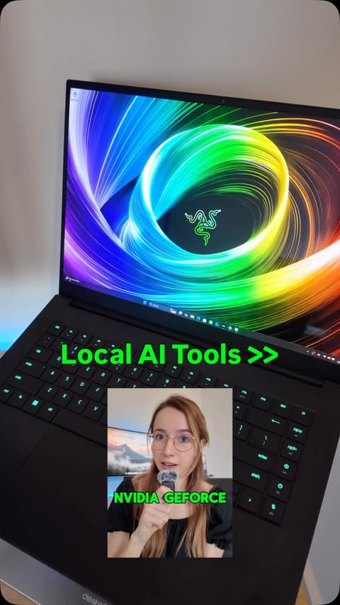 Instagram post by @csjack9 for NVIDIA. Caption reads: Checkout laptops with a NVIDIA GeForce RTX 50....