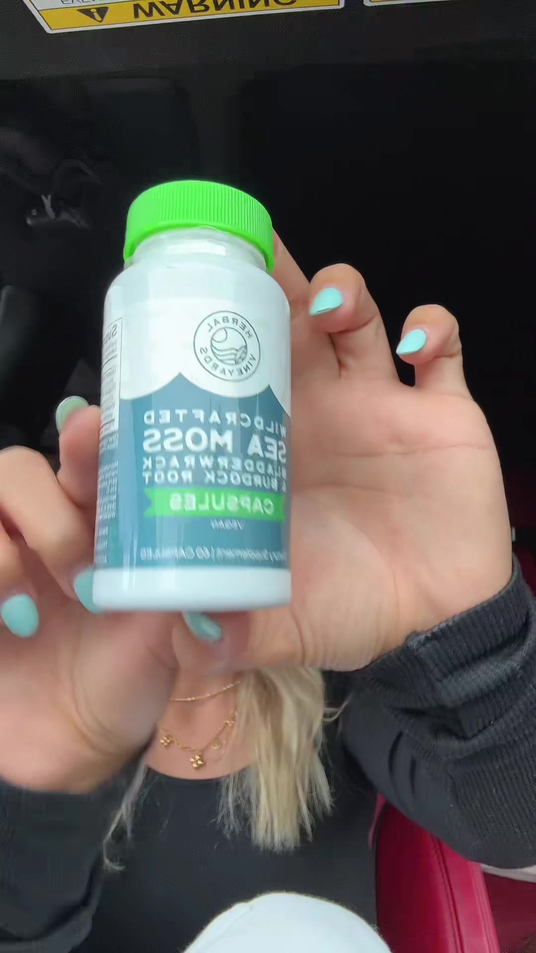 TikTok post by @mklizzz for Herbal Vineyards. Caption reads: Health first girlies @Herbal Vineyards.