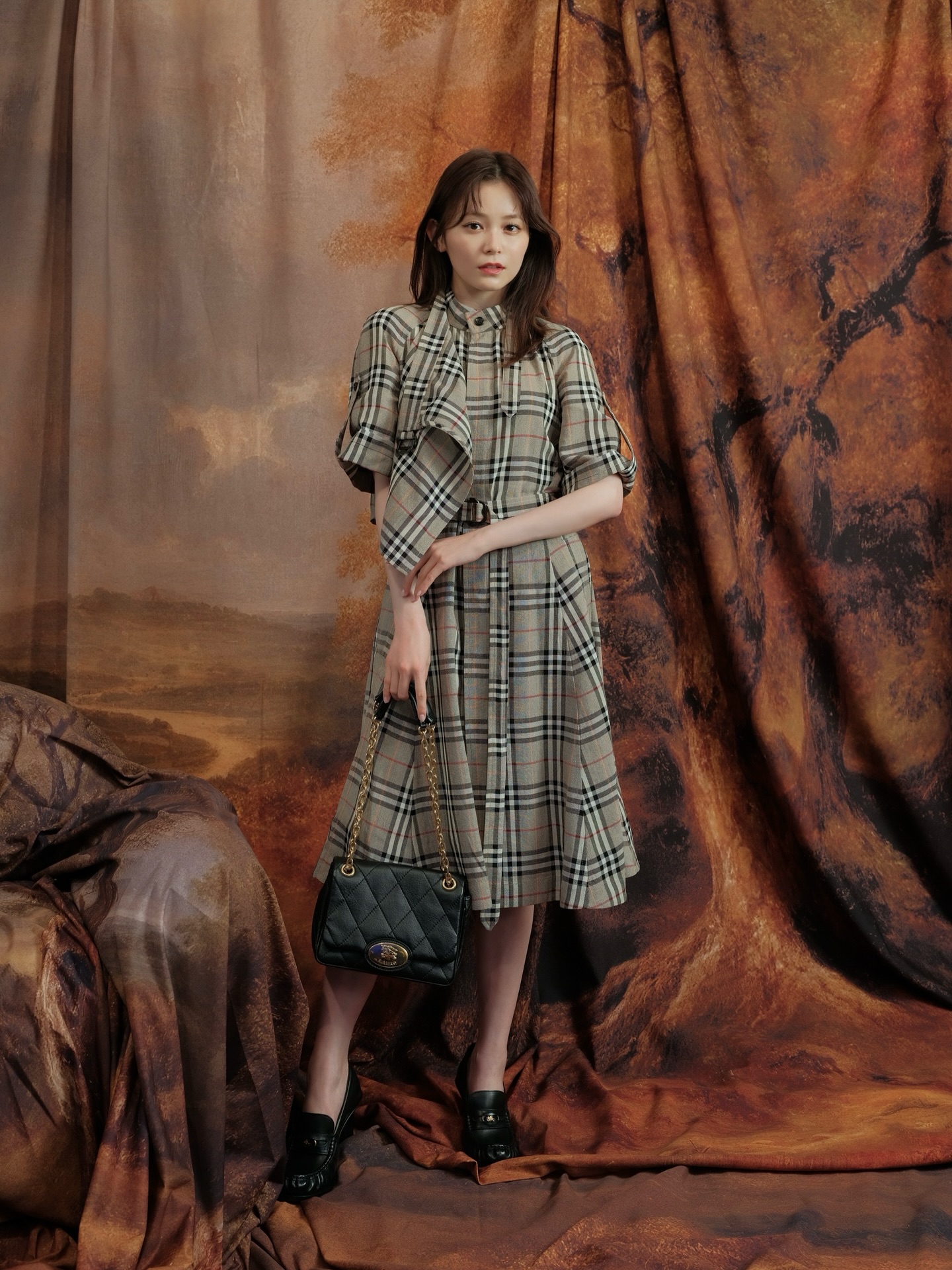Instagram post by @rinka_kumada0223 for Burberry. Caption reads: Burberry Winter....