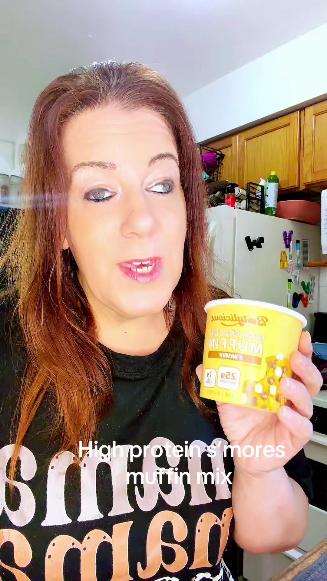 TikTok post by @lauratigz for Bootylicious Muffins. Caption reads: [...] #bootyliciousproteinmuffin @Bootylicious....