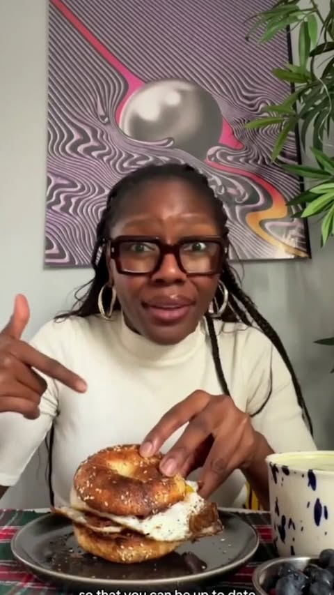 Instagram post by @yafavegirljas for Depop. Caption reads: Breakfast is literally on hold because @Depop said....