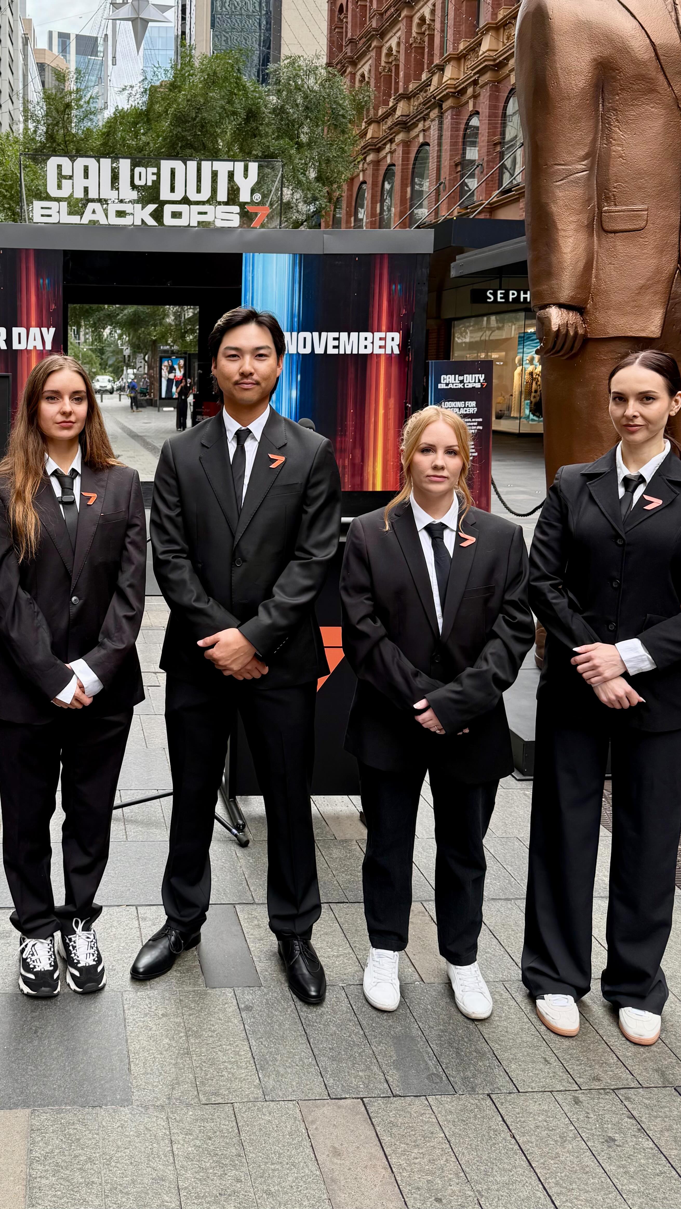 Instagram post by @fasffy for Call of Duty. Caption reads: Head down to Pitt St Mall, Sydney and check out....