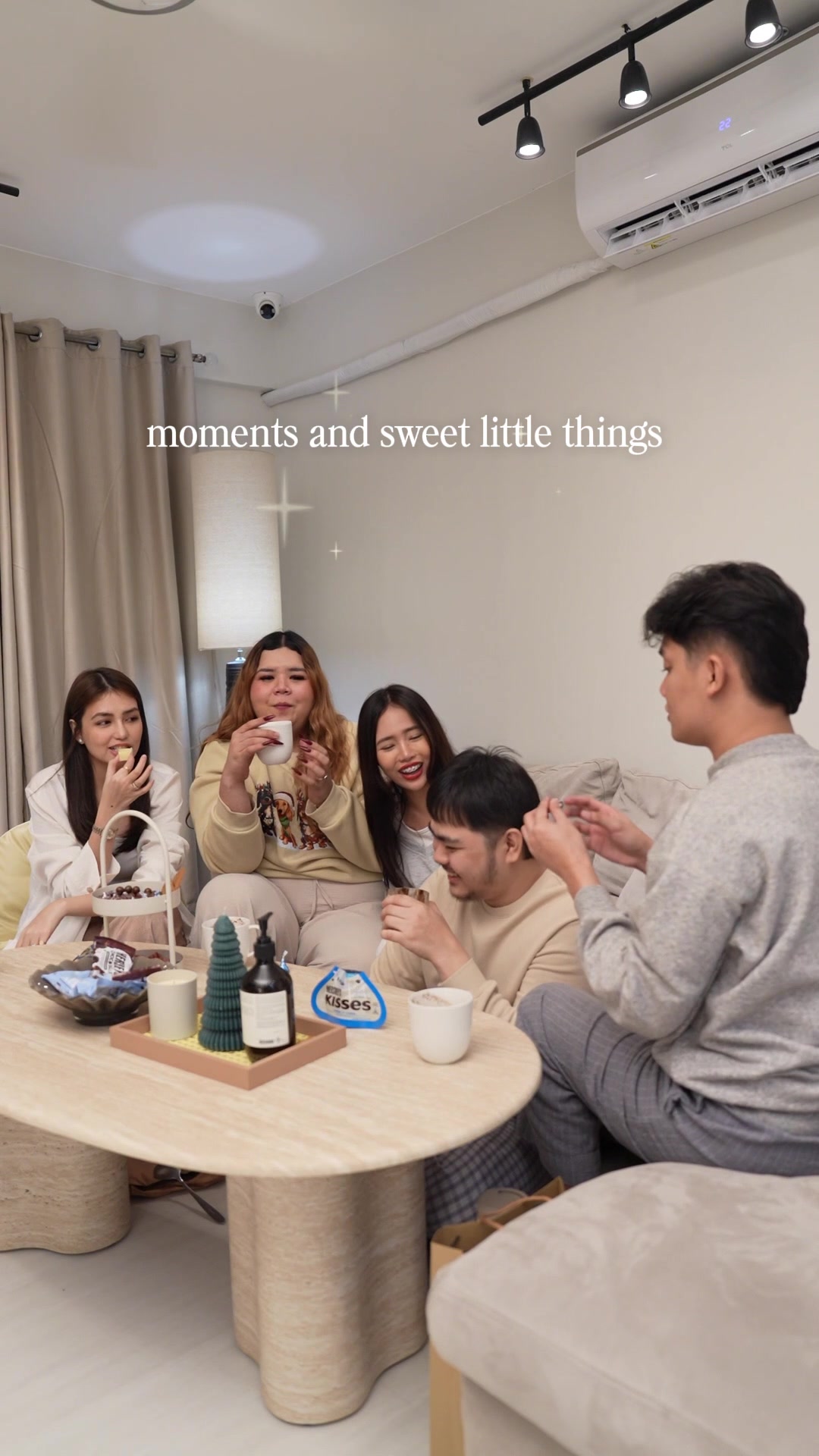 TikTok post by @trinacandaza for Hersheyland. Caption reads: Small but sweet gifts hit different during....