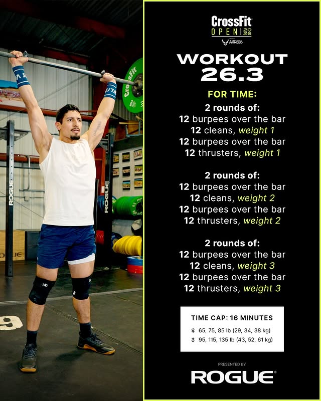 Instagram post by @wodapalooza for CrossFit. Caption reads: [...] for the final push! Week 3 of the 2026....