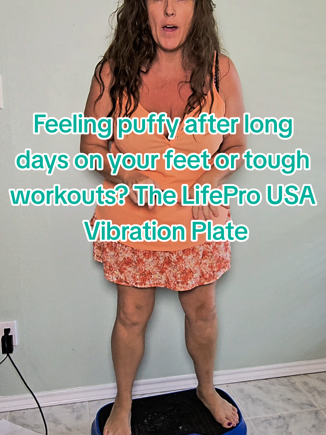 TikTok post by @janellj.1779 for Lifepro Fitness. Caption reads: @lifepro Feeling puffy after long days on your....
