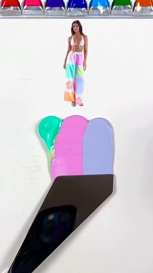 Instagram post by @smashingpencils for Kulani Kinis. Caption reads: What color do mixed @kulanikinis dresses make? #ad....