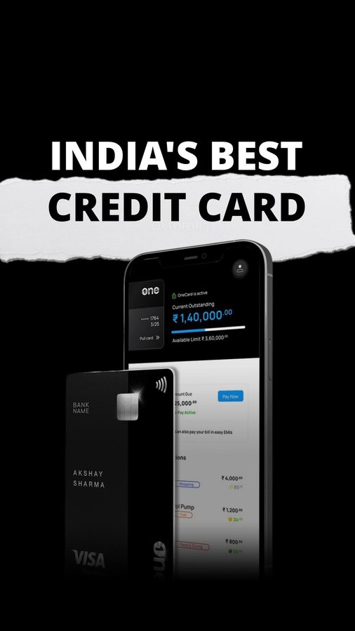 Instagram post by @anurag_jakhad for OneCard. Caption reads: The Lifetime Free Metal One Credit Card, comes....