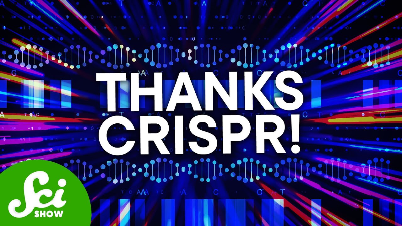 YouTube post by @SciShow for Brilliant.org. Caption reads: CRISPR Just Saved a Baby’s Life… Millions Could....