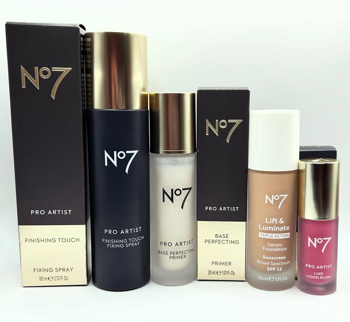 Instagram post by @joniblanford1 for No7 USA. Caption reads: [...] using minimal products. Affiliate Link:....