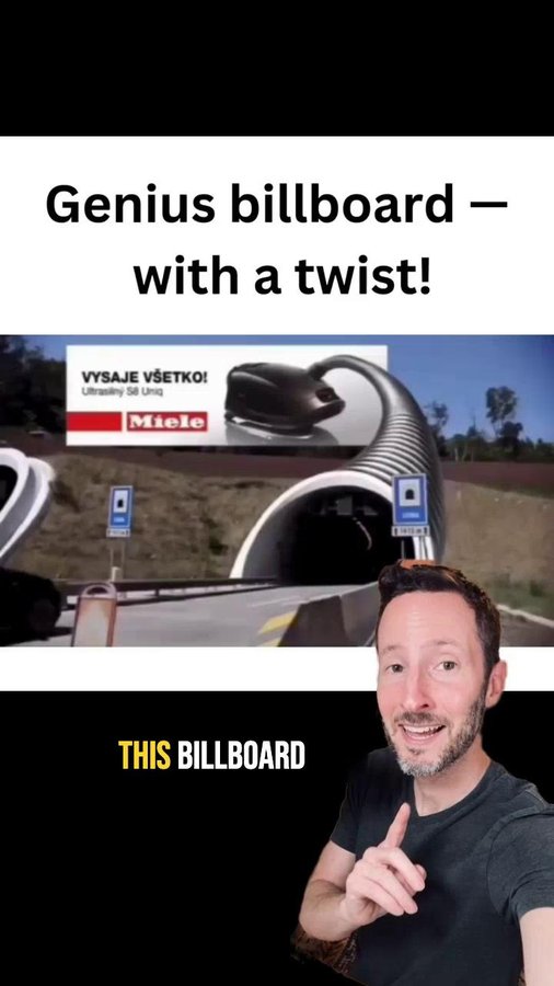 Instagram post by @heyfeifer for Entrepreneur. Caption reads: This billboard is a perfect lesson in low-cost....