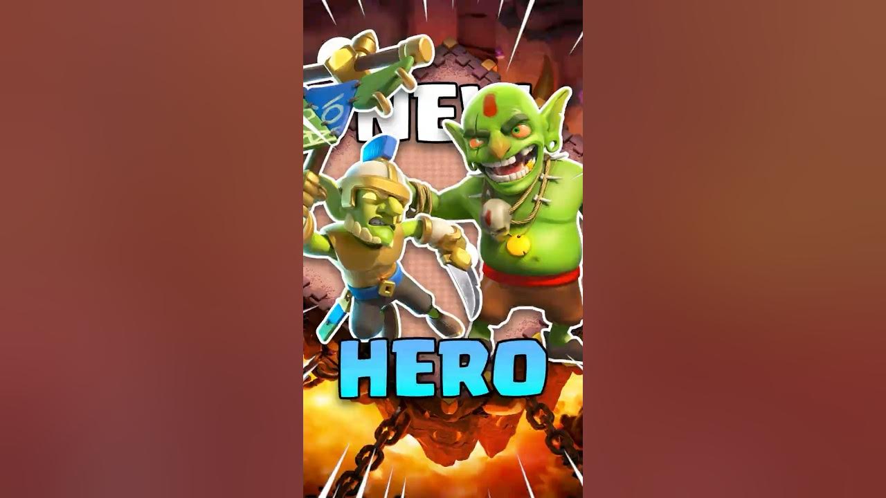 YouTube post by @draqclashofclans for Clash Royale eSports. Caption reads: The Goblin Hero Should Be Added To Clash of Clans!.