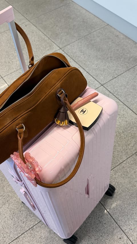 Instagram post by @jemerced for reserved. Caption reads: the airport is my runway [reklama] with @reserved....
