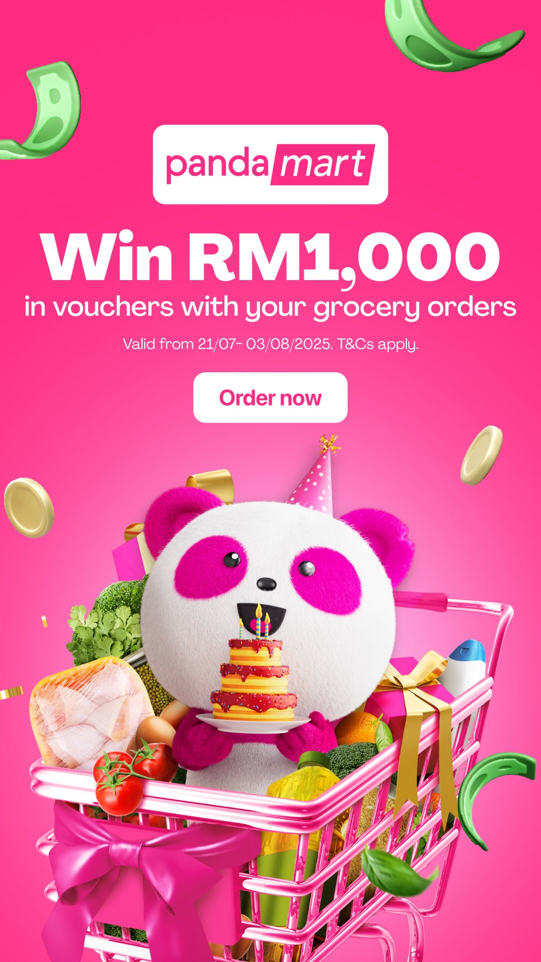 Instagram post by @kl.foodie for Foodpanda. Caption reads: [...] and be in to win big! 🛍️ *T&Cs apply....
