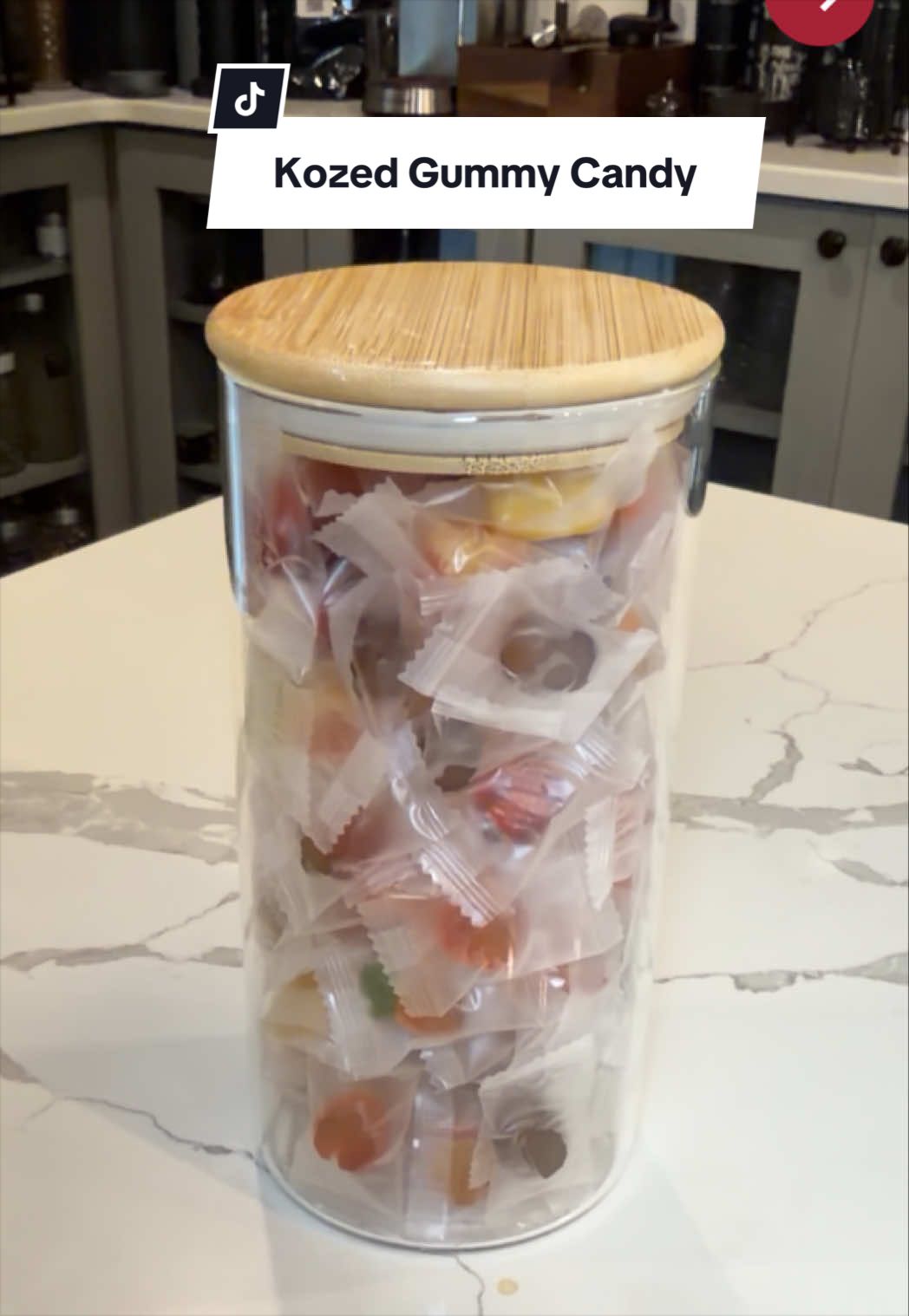 TikTok post by @inemanshome for Happy Global Choice. Caption reads: [...] #gummies #sweettooth #candy @HAPPY GLOBAL....
