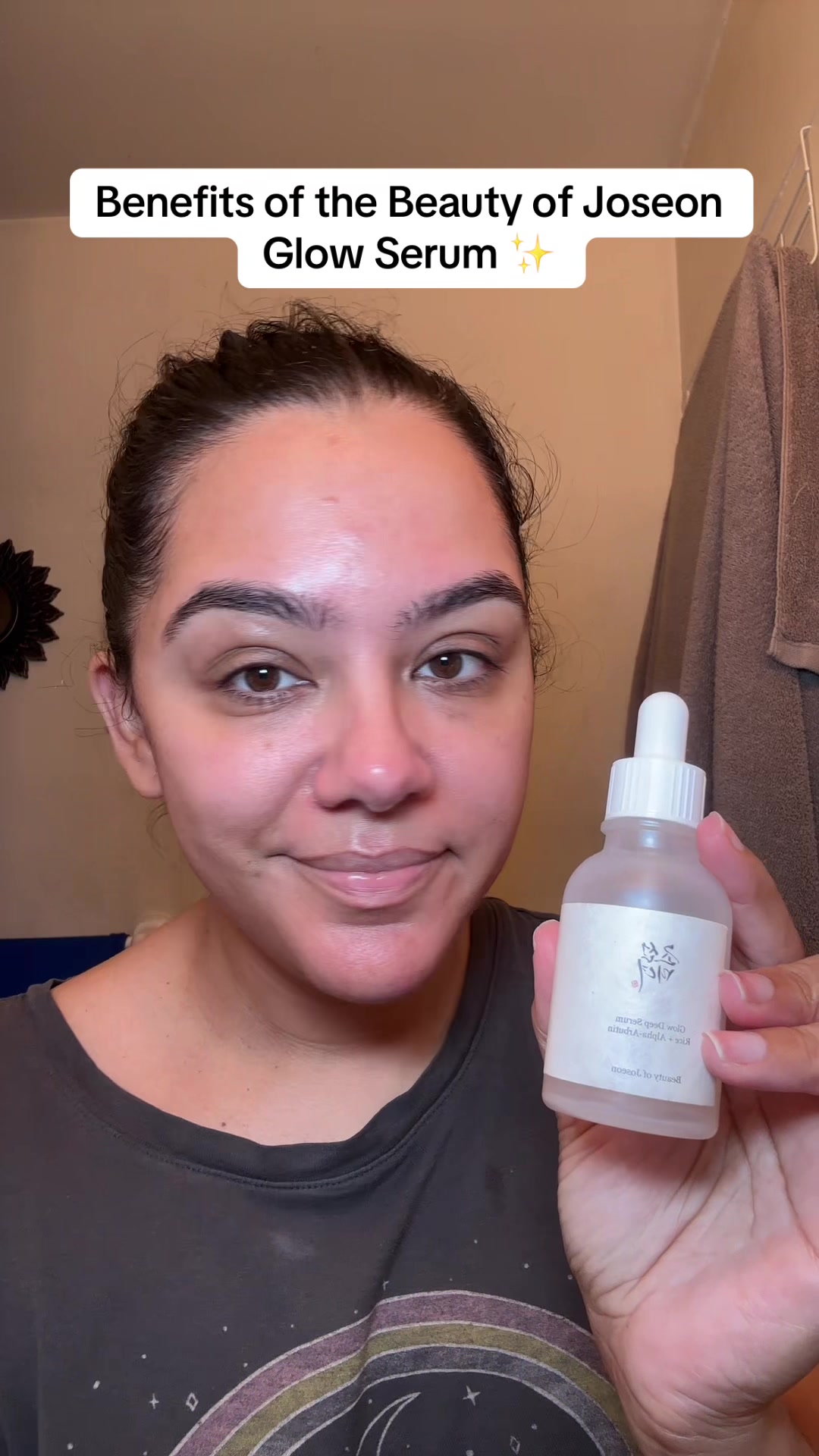 TikTok post by @thenotarichgirl for Beauty Of Joseon. Caption reads: Beauty of Joseon Glow Serum Benefits [...].