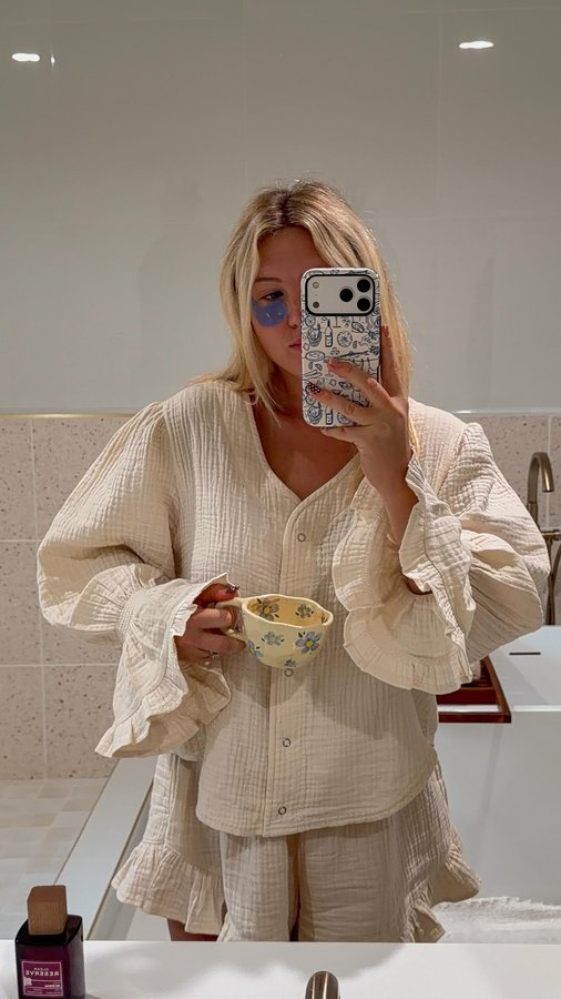 Instagram post by @adigracee for CLEAN BEAUTY COLLECTIVE. Caption reads: Getting ready for the day as a mom is a must! And....