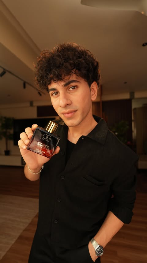 Instagram post by @kaizervaghela for OG Beauty. Caption reads: Which perfume? I heard it all day 😉 OG Luxury....
