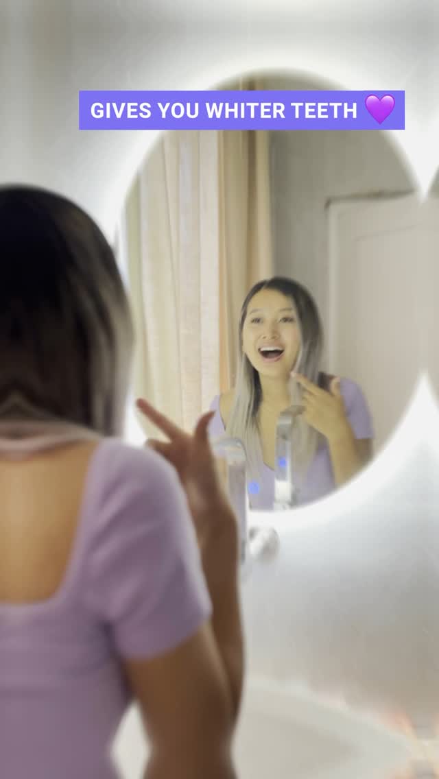 Instagram post by @imnasenlarachel for Colgate Inn. Caption reads: Just tried the Colgate Visible White Purple....