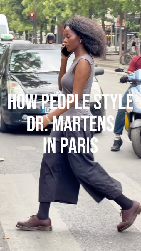 Instagram post by @thestylearchivist for Dr. Martens. Caption reads: How people style @drmartensofficial 1461 Shoes in....
