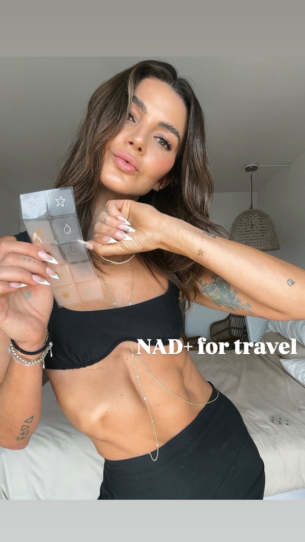 Instagram post by @sweatwithbec for Barrière. Caption reads: *adds to suitcase*
@mybarriere’s NAD+ is your new....