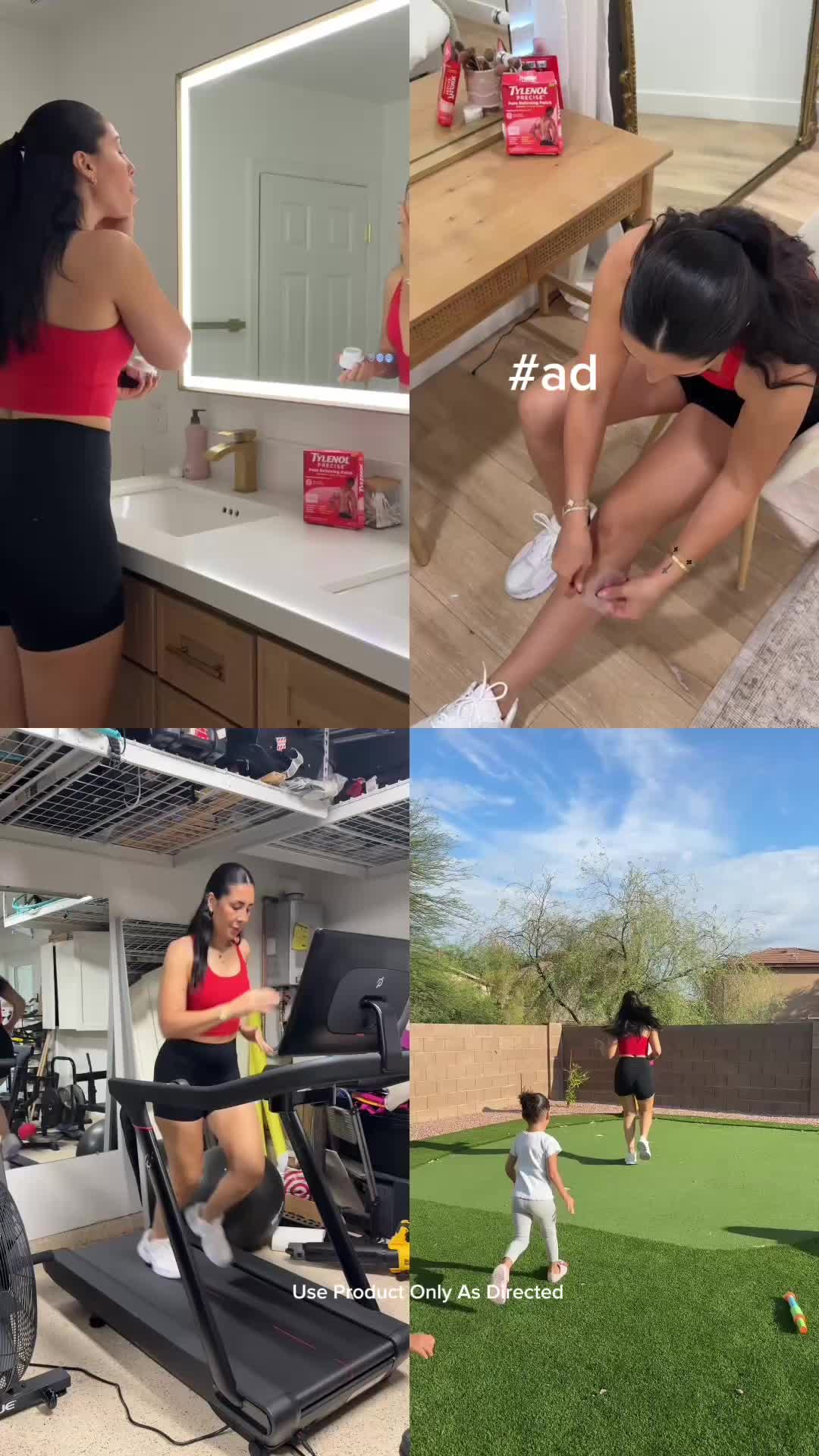 TikTok post by @niikkifogg for TYLENOL. Caption reads: Mom life can be nonstop so when pain tries to slow....