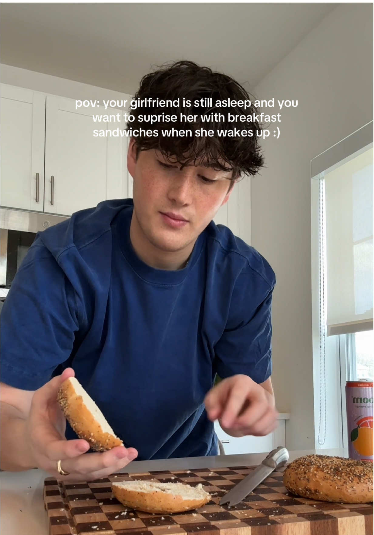 TikTok post by @kyleciauri for Jimmy Dean. Caption reads: the best kind of mornings :)) @samantha tax....