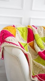 Instagram post by @cj.dsgn for Yarnspirations. Caption reads: [...] together with the @joann_stores x....