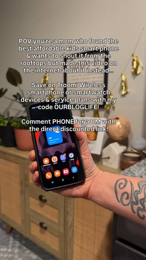 Instagram post by an influencer for Troomi Wireless. Caption reads: [...] grow with them!! @troomiwireless....