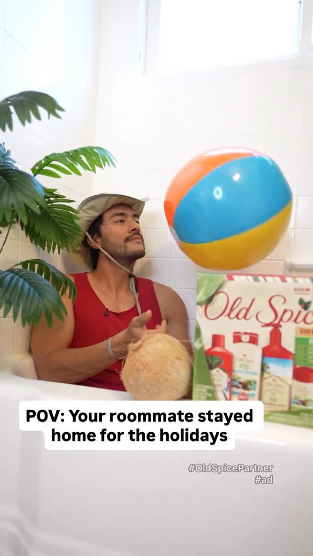 Instagram post by @vincentmarcus for Old Spice. Caption reads: #ad #oldspicepartner At least he has a ‘scents’ of....