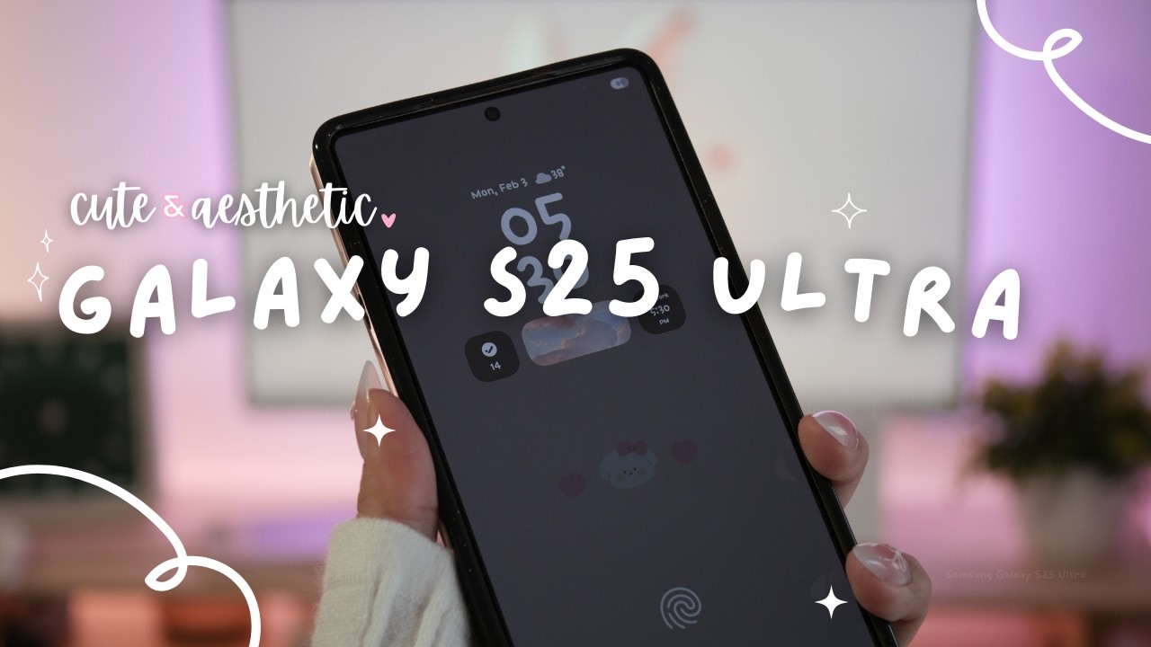 YouTube post by @annalifeunedited for Liinks. Caption reads: Samsung Galaxy S25 Ultra Aesthetic Unboxing &....