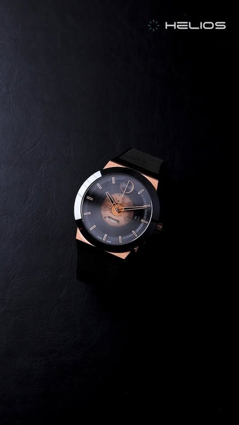 Instagram post by @helioswatches for Movado. Caption reads: The @movado Bold Fusion brings modern design and....