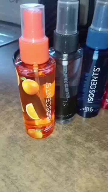 TikTok post by @helensbitsandbobs for ISOCLEAN Ireland. Caption reads: ISOSCENTS For Skin - Fragrance mist #fragrancemist....