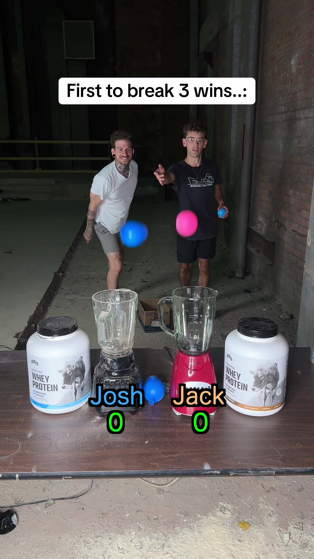 TikTok post by @jackandj0sh for Levels Protein. Caption reads: CRAZY GAME #challenge #game #levelsprotein #costco....
