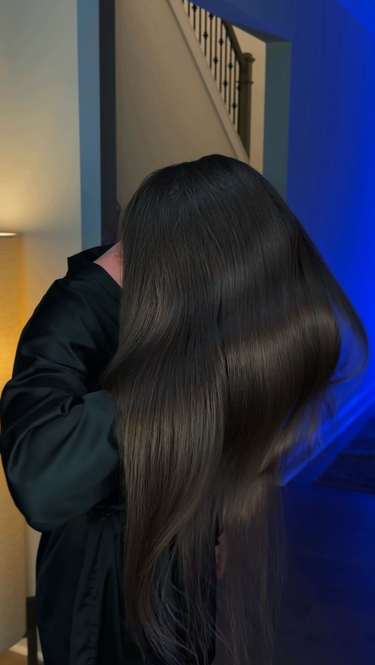 Instagram post by @jonathankmonroe for BaBylissPRO. Caption reads: It’s Silk Press Season! Natural to Viral Glass....