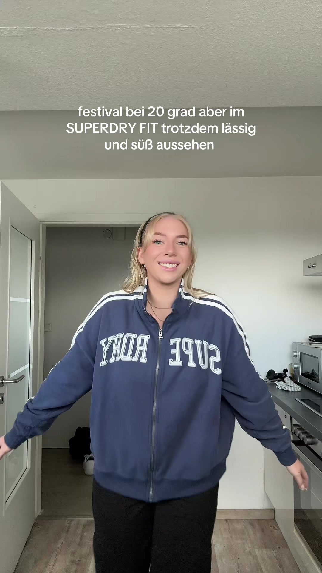 TikTok post by @juli.ungr for CULT by Superdry. Caption reads: anzeige Outfit 10/10 🤧 @Superdry & Co #superdry....