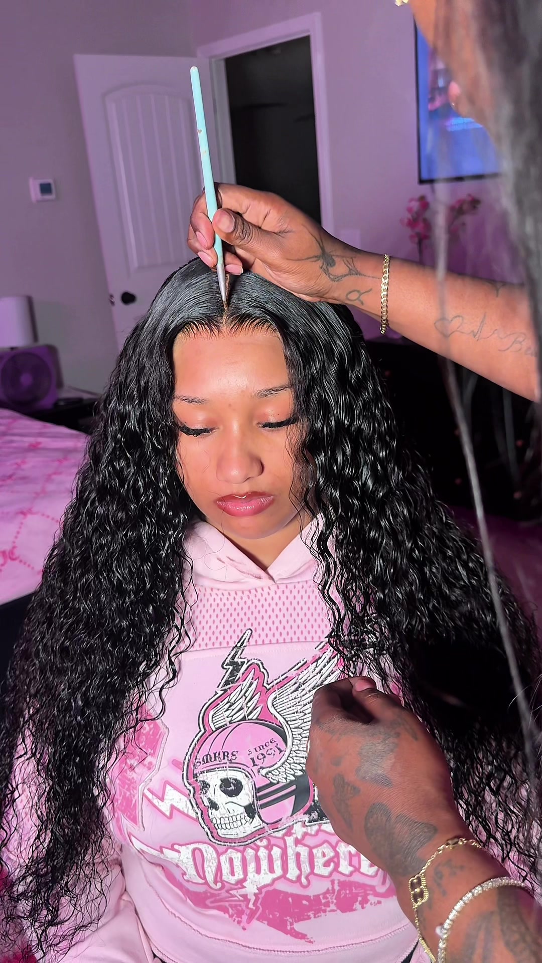 TikTok post by @therealamiyanushen for Amanda Hair. Caption reads: get into this ready to wear unit from @Amanda Hair....