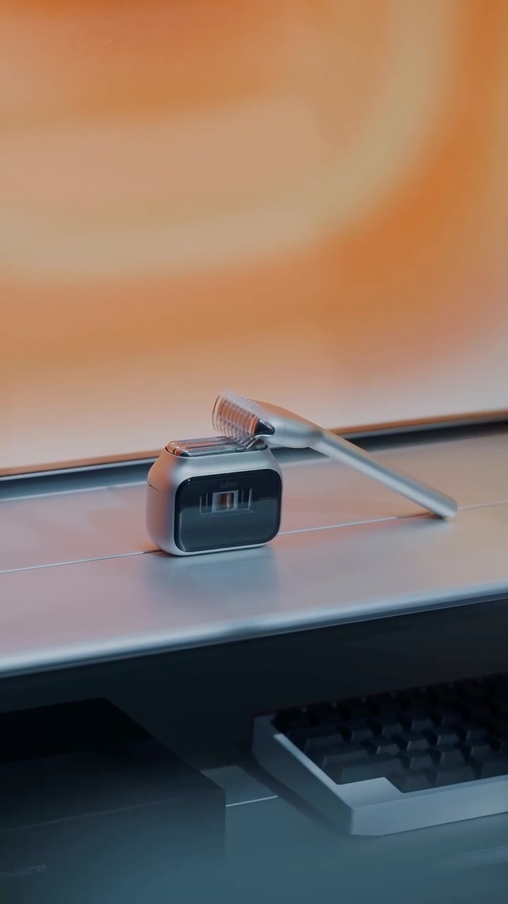 Instagram post by @radoslavbali for Laifentech. Caption reads: If Apple made a shaver… it would look like this....