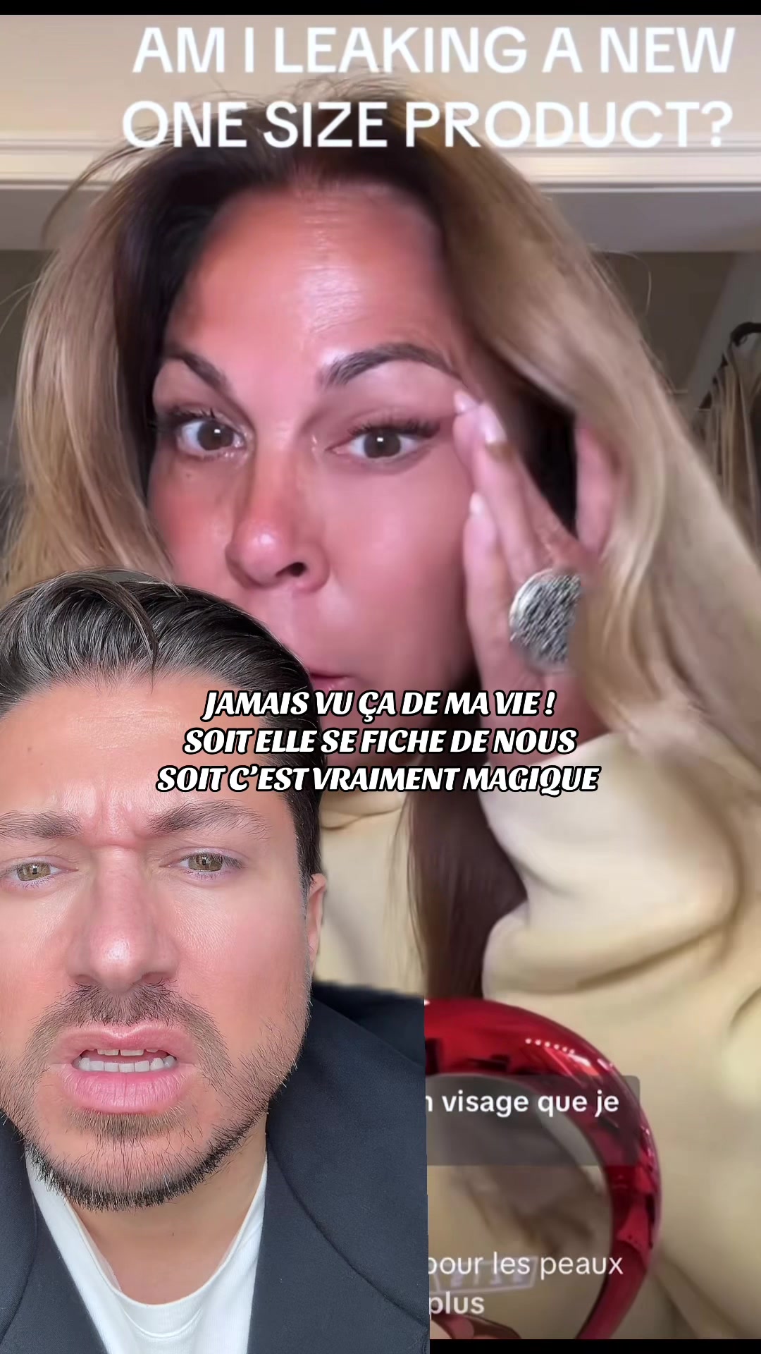 TikTok post by @charlysalvator for ONE SIZE BEAUTY. Caption reads: JAMAIS VU ÇA DE MA VIE! 🙄 #makeup #tutomakeup....