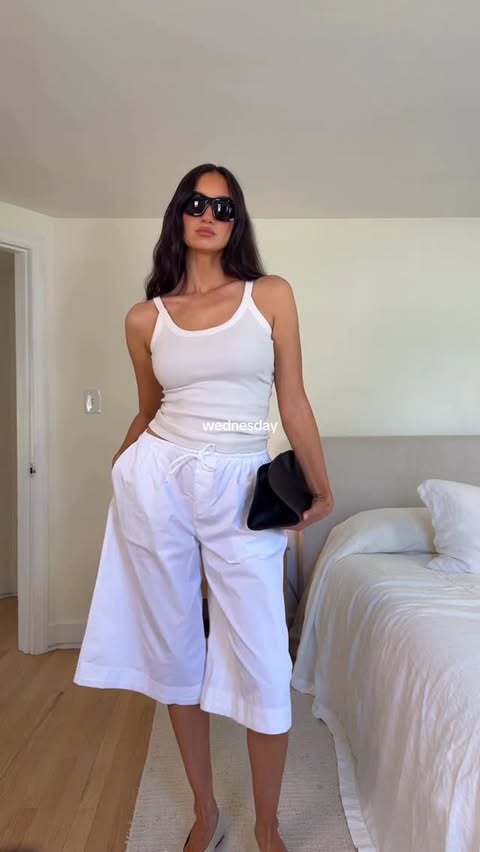 Instagram post by @deanaduka for Everlane. Caption reads: [...] all of the outfit details x @everlane....
