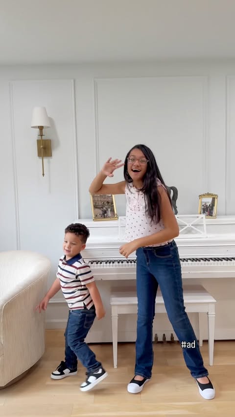 Instagram post by @glamdapper for The Children's Place. Caption reads: #ad Zeus and Chanell understood the “Dancing in My....