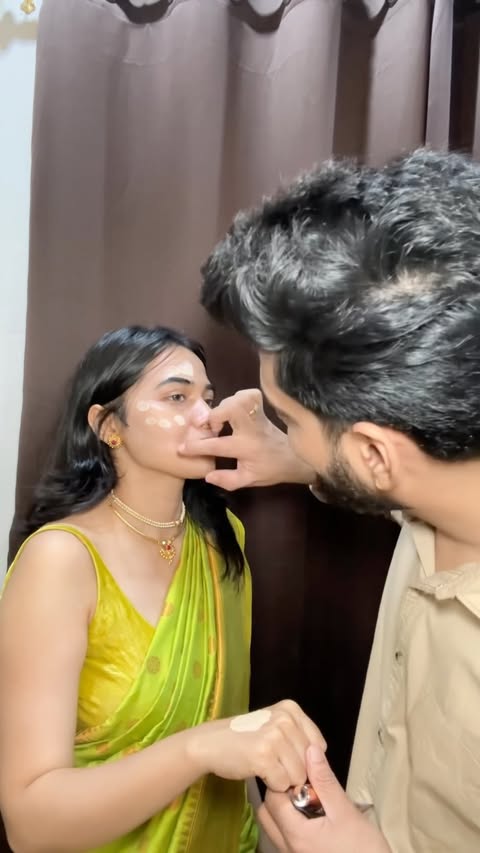 Instagram post by @hrusanj for Purplle. Caption reads: Comment “MAKEUP” 💕 for all the products. He did....