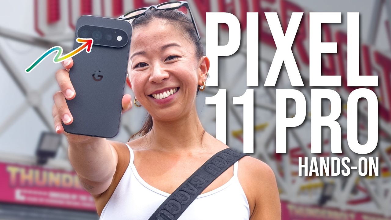 YouTube post by @PetaPixel for audiio. Caption reads: Google Pixel 11 Pro Hands-On: The Top Photography....