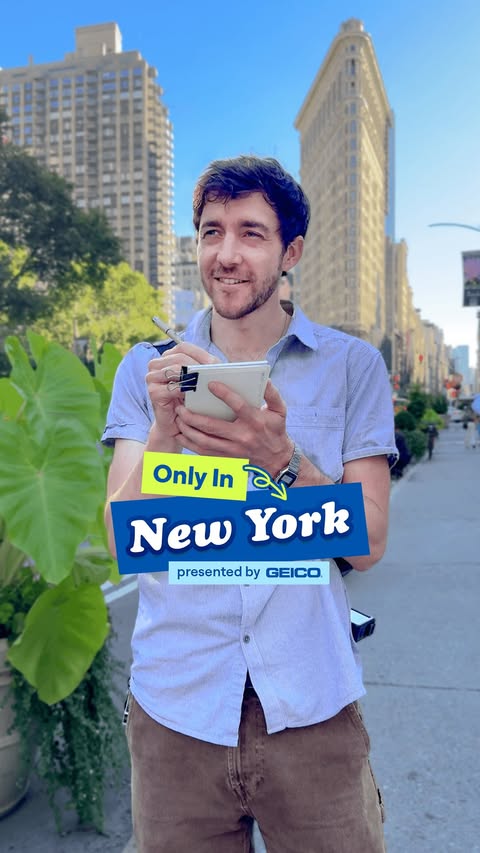 Instagram post by @kevin_zych for GEICO. Caption reads: [...] in NYC in 15 minutes, with the help of....