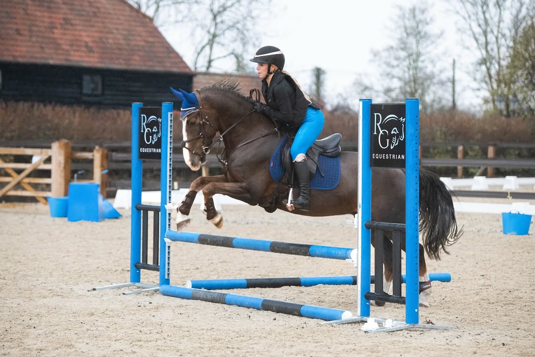 Instagram post by @toni.florentina for Shires Equestrian. Caption reads: If you want a laugh zoom into my face in the last....