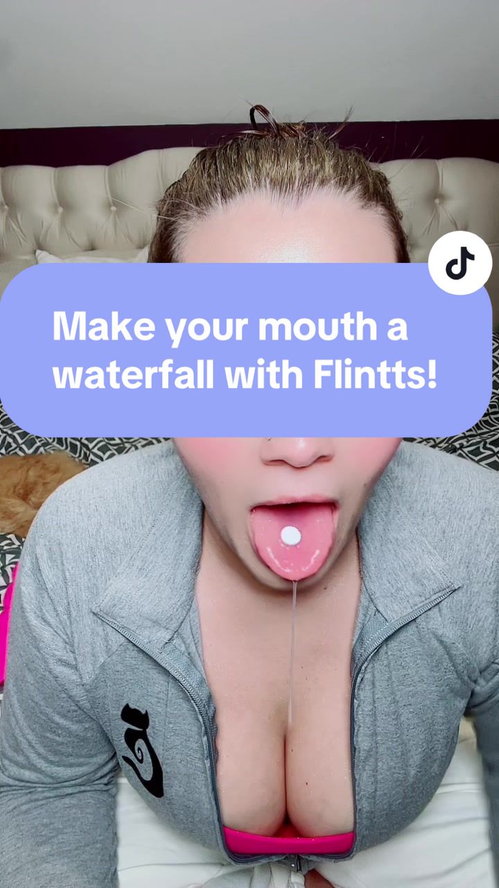 TikTok post by @besties_broadcast for Flintts Mints. Caption reads: [...] one going in the bedside table 😜 @Flintts....