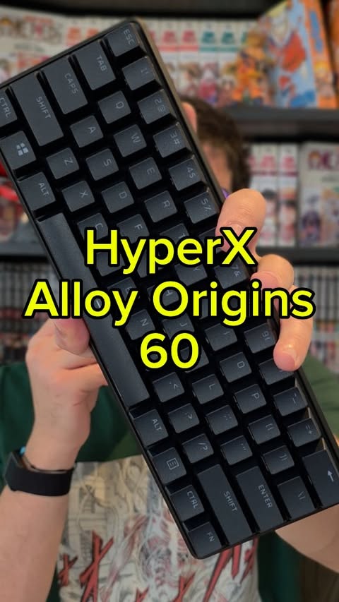 Instagram post by @chehine.reviews for HyperX. Caption reads: بسيط بس برو 🎮✨
The HyperX Alloy Origins 60....