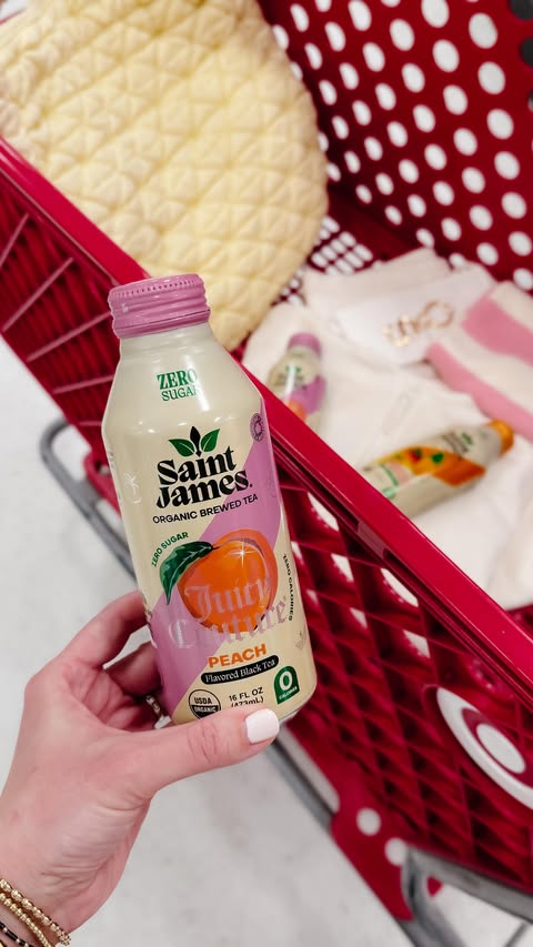 Instagram post by @target_cheer for Saint James Iced Tea. Caption reads: Okay, if you’re heading to Target, add this to....