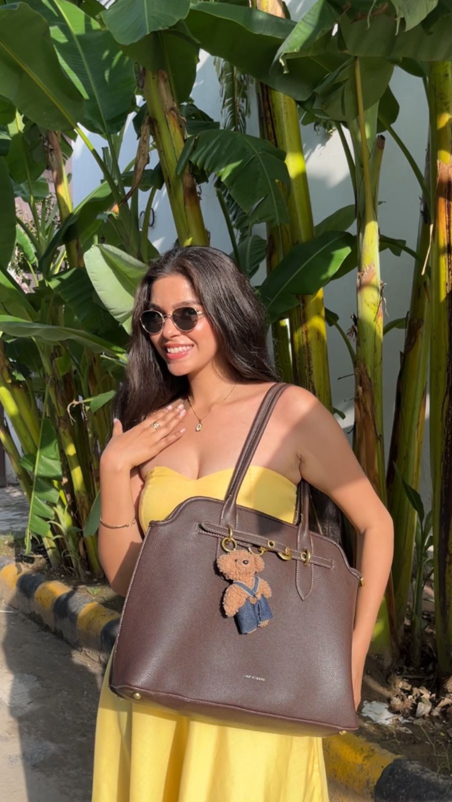 Instagram post by @prerna.guptaa for Lino Perros. Caption reads: Ever met a bag that’s part office MVP, part....