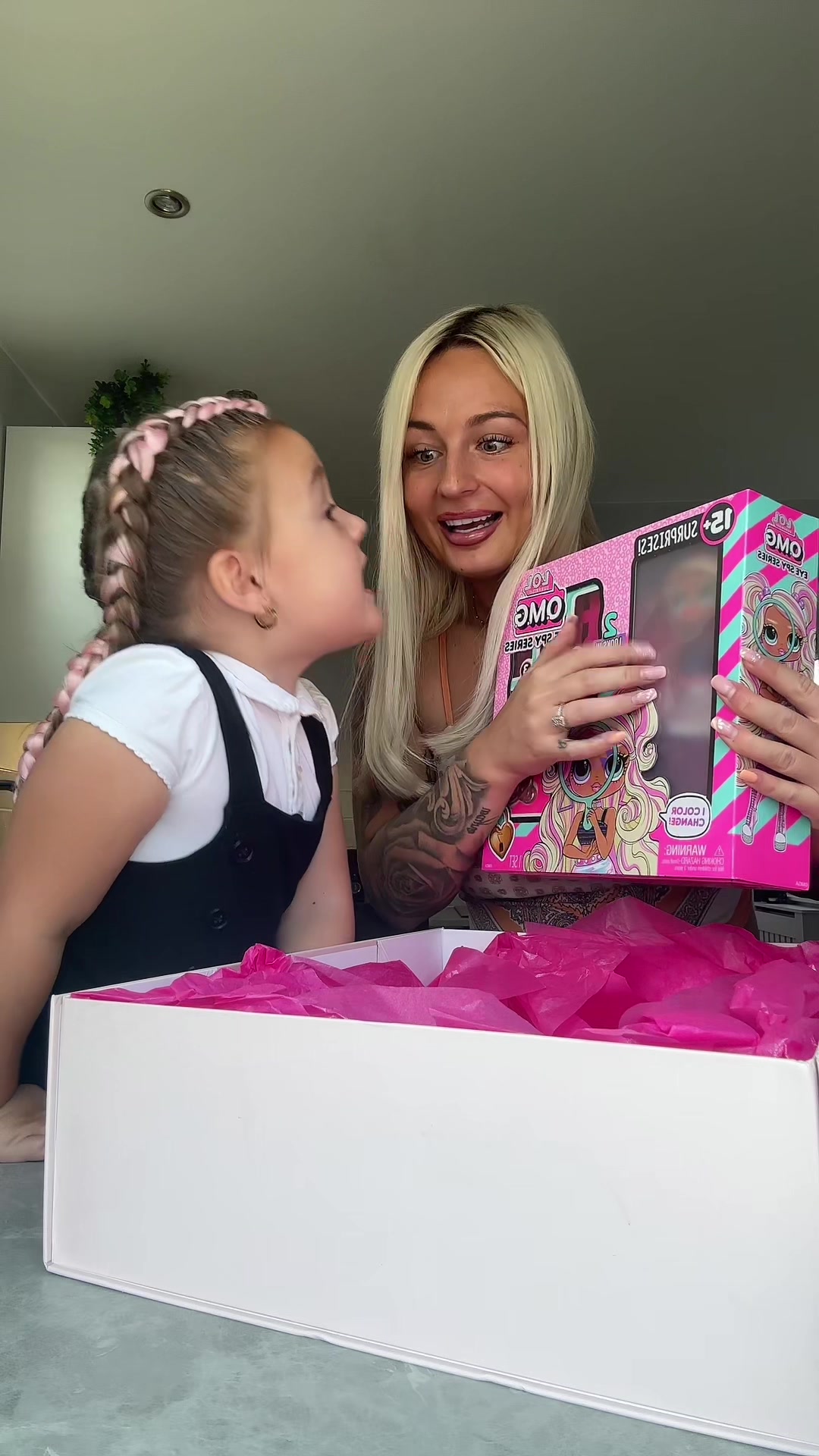 TikTok post by @dellanoyce for lolsurprise. Caption reads: Dulcies getting her own pr packages in the post....